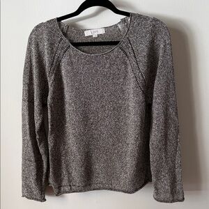LOFT Charcoal Knit Pullover